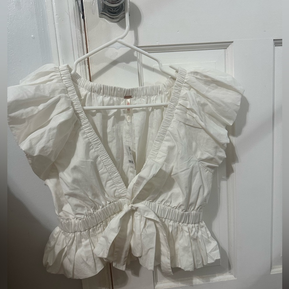 Ivory Ruched Top free people
